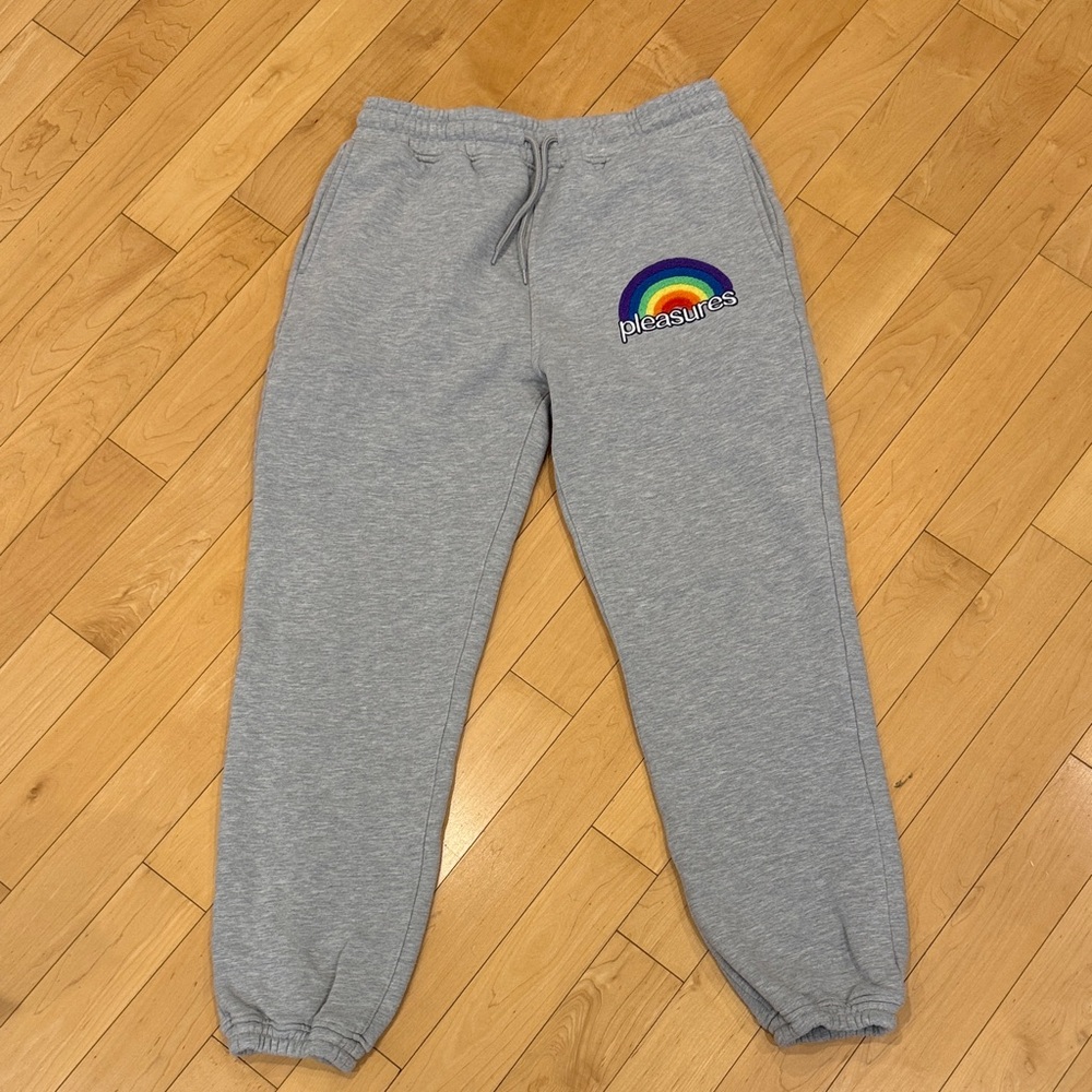 Men’s Gray Joggers with Rainbow Detail